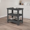 VidaXL Banc de lucru, gri, 78,5x50x80 cm, lemn masiv pin 823641