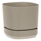 Ghiveci Flori, Model Pătrat, Plastic, Culoare Bej, Dimensiuni 17x17x15cm, Capacitate 2.3L, Oem