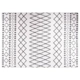 Gossi covor lavabil, negru si alb, 120x180 cm, antiderapant