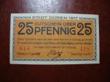 GERMANIA DUREN 25 PF. 1917 AUNC