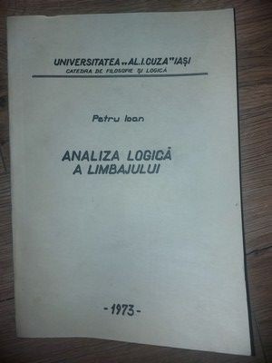 Analiza logica a limbajului Petru Ioan foto