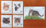 FINLANDA-&rdquo;FAUNA -PISICI&rdquo; SET 5V.-stampilate -Vezi-Scan