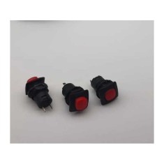 Push Buton cu retinere &quot;NO&quot; patrat plastic 15x15x30mm 1A/250V