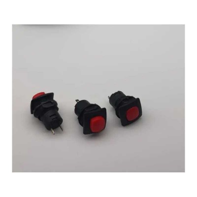 Push Buton cu retinere &amp;quot;NO&amp;quot; patrat plastic 15x15x30mm 1A/250V foto