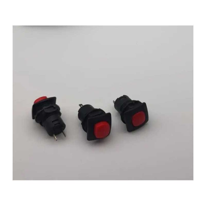 Push Buton cu retinere &quot;NO&quot; patrat plastic 15x15x30mm 1A/250V