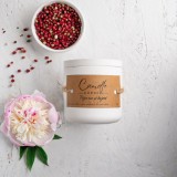 Lumanare parfumata handmade din ceara naturala de soia 100%, aroma de Piper roz si bujori, Recipient ceramic, 150 g
