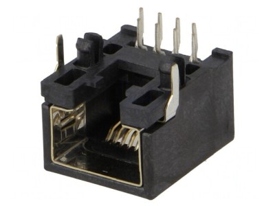 Soclu RJ45 Cat 3 Ecranat Profil Jos 8p8c THT foto