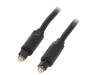 Cablu Audio Optic Toslink Vention 1m, Placat Aurit, Negru, PVC, Diametru 5mm