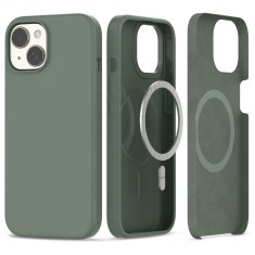 Husa Tech-Protect Silicone MagSafe pentru Apple iPhone 15 Olive
