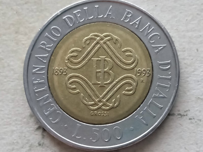 ITALIA-500 LIRE 1993 ( Bank of Italy) foto