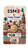eSIM Ivory Coast 1GB 7Days Economy