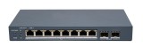 Switch Hikvision, PoE, 8 porturi Gigabit + 2 porturi SFP, 80W, VLAN, 300m, management web, DS-3E1510P-EI/M-8P2F