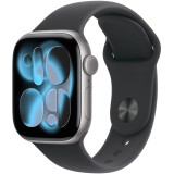 Apple Watch Series 11, GPS + Cellular, 42mm, Space Grey Aluminium Case, Black Sport Band, S/M