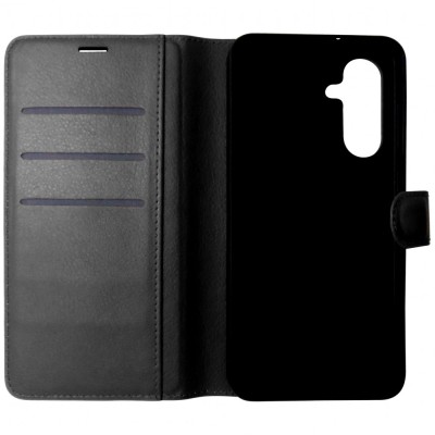 Husa tip carte cu stand Techsuit, aspect piele neagra, pentru Samsung Galaxy A36 5G foto