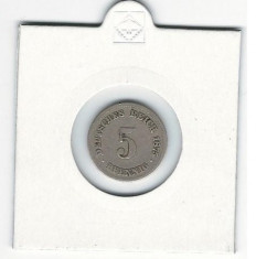 Moneda 5 pfennig 1875 foto