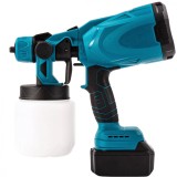 Pistol de vopsit Selling Depot&reg;, electric, profesional, fara fir, 210W, 48V, cu baterie Li-Ion, capacitate 800 ml, albastru