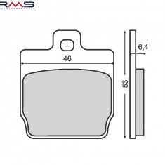 Set placute frana – MBK EW 50 Stunt - MBK YQ 50 Nitro - Quadro 350 - Yamaha EW Slider - YQ 50 Aerox 2T 50cc (RMS)