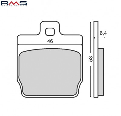 Set placute frana &amp;ndash; MBK EW 50 Stunt - MBK YQ 50 Nitro - Quadro 350 - Yamaha EW Slider - YQ 50 Aerox 2T 50cc (RMS) foto