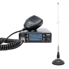 Pachet Statie radio CB PNI Escort HP 9700 USB si Antena CB PNI ML100 cu baza magnetica foto