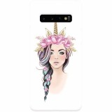 Husa silicon pentru Samsung Galaxy S10, Unicorn Girl
