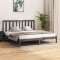 vidaXL Cadru de pat, gri, 200x200 cm, lemn masiv de pin 3105182
