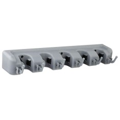 Organizator multifunctional cu 6 carlige si 5 locasuri pentru maturi si mopuri