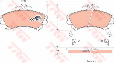 Set placute frana,frana disc VOLVO V40 Combi (VW) (1995 - 2004) TRW GDB1317 foto