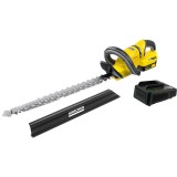 Foarfeca electrica pe acumulator pentru tuns gard viu Karcher HGE 18-50, 50 cm lungime taiere, perie pentru gard viu, contine: acumulator 18V 2.5 Ah +