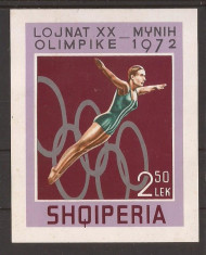 ALBANIA 1972 SPORT J.O. DE VARA ( colita ndt.) MNH foto