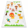 JUNIOR 52104.801 covor lavabil Safari, animale pentru copii anti-alunecare - gri, 80x150 cm