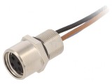 Conector M8 Mamă 3 PIN pentru Montare Pe Panou