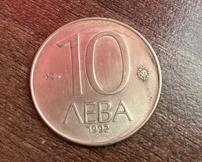 C50 - Moneda foarte veche - Bulgaria - 10 leva - 1992 foto