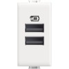 Priza USB 1M Tip A alimentare dubla 5V Matix Bticino alb AM4191AA