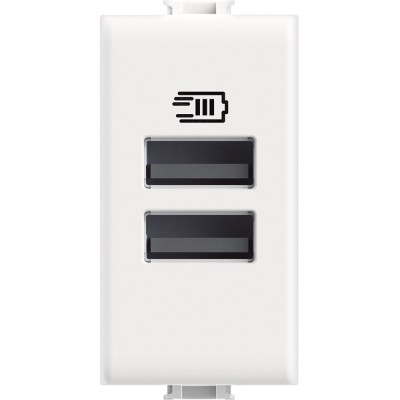 Priza USB 1M Tip A alimentare dubla 5V Matix Bticino alb AM4191AA foto