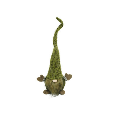 Ornament de Craciun spiridus, Flippy, verde/maro, textil, 56 cm foto