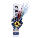 Cumpara ieftin Lumanare Traditionala de Botez cu Spice de Grau si Panglica cu Motive Traditionale - LB04