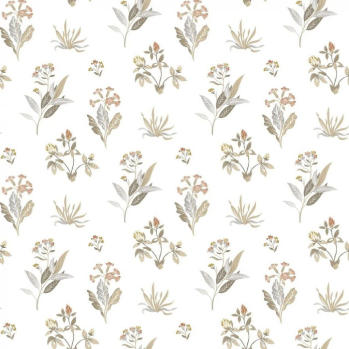 Noordwand Tapet &bdquo;Blooming Garden 6 Flowers&rdquo;, alb și gri