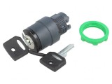 Comutator rotativ cu cheie 22mm negru ZB5AG6