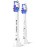 Rezerve Philips Sonicare Sensitive HX6052/10, pachet de 2 capete de periere, Standard, click-on, sincronizarea modurilor BrushSync, Alb