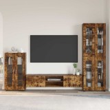 Cumpara ieftin Set comoda TV FLORIN 3 buc. 150 x 39 x 30 cm Stejar fumuriu