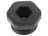 Capac de protecție negru IP68 poliamidă M16 1,5