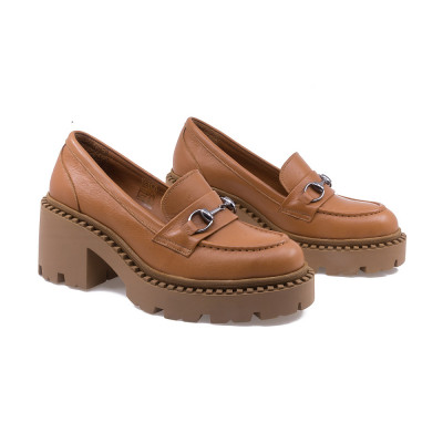 Pantofi Dama, Caspian, Cas-23803-23913, Casual, Piele Naturala , Tan foto