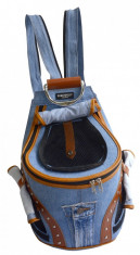 Geanta transport caini tip rucsac-bluejeans - 24 X 33X 46 cm - Doggydolly -... foto