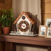 Ceas Casuta Lemn, Design Unic, 20x14.5x26 cm, Mecanism Silentios, Decor Rustic/Modern, Lemn MDF, Calitate Superioara