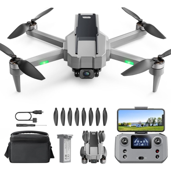 Drona cu Telecomanda HS440, Camera 4K, WiFi 5G, GPS, Stabilizare Imagine, Retur Automat, Pozitionare Flux Optic, Follow Me, Tap-Fly, Autonomie 24 min,