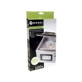 Set 100 pungi vacuum gofrate, 150x250 mm, Hendi, 2 straturi, 75 microni, filtru UV, DNH971017