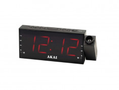 Radio cu ceas Akai ACR-1001 Proiector FM Negru foto