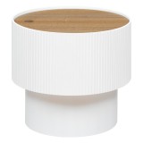 Masuta cafea Atmosphera Enola cu spatiu depozitare, MDF, 39x35 cm, alb Household NewTrend
