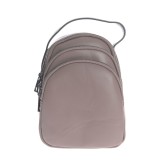 Rucsac taupe din piele ecologica cu 3 compartimente