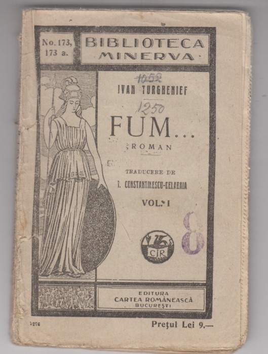 myh 620 - Biblioteca Minerva - 173 - Fum - vol I - Ivan Turghenieff